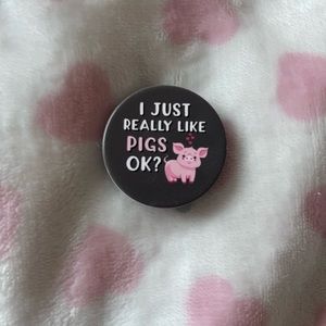 Phone Holder with Pig and Writing